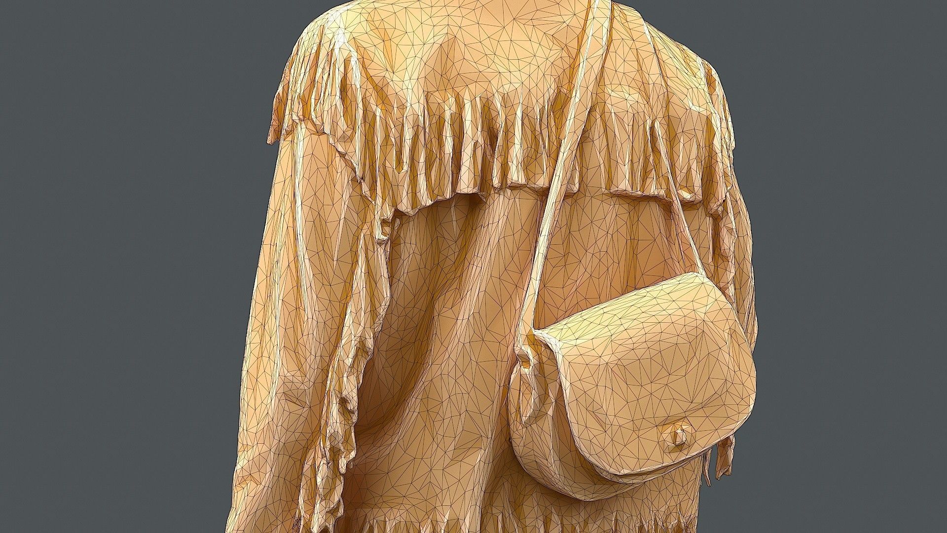 Fringe Charm Urban Cowboy Style Girl 3D model_13