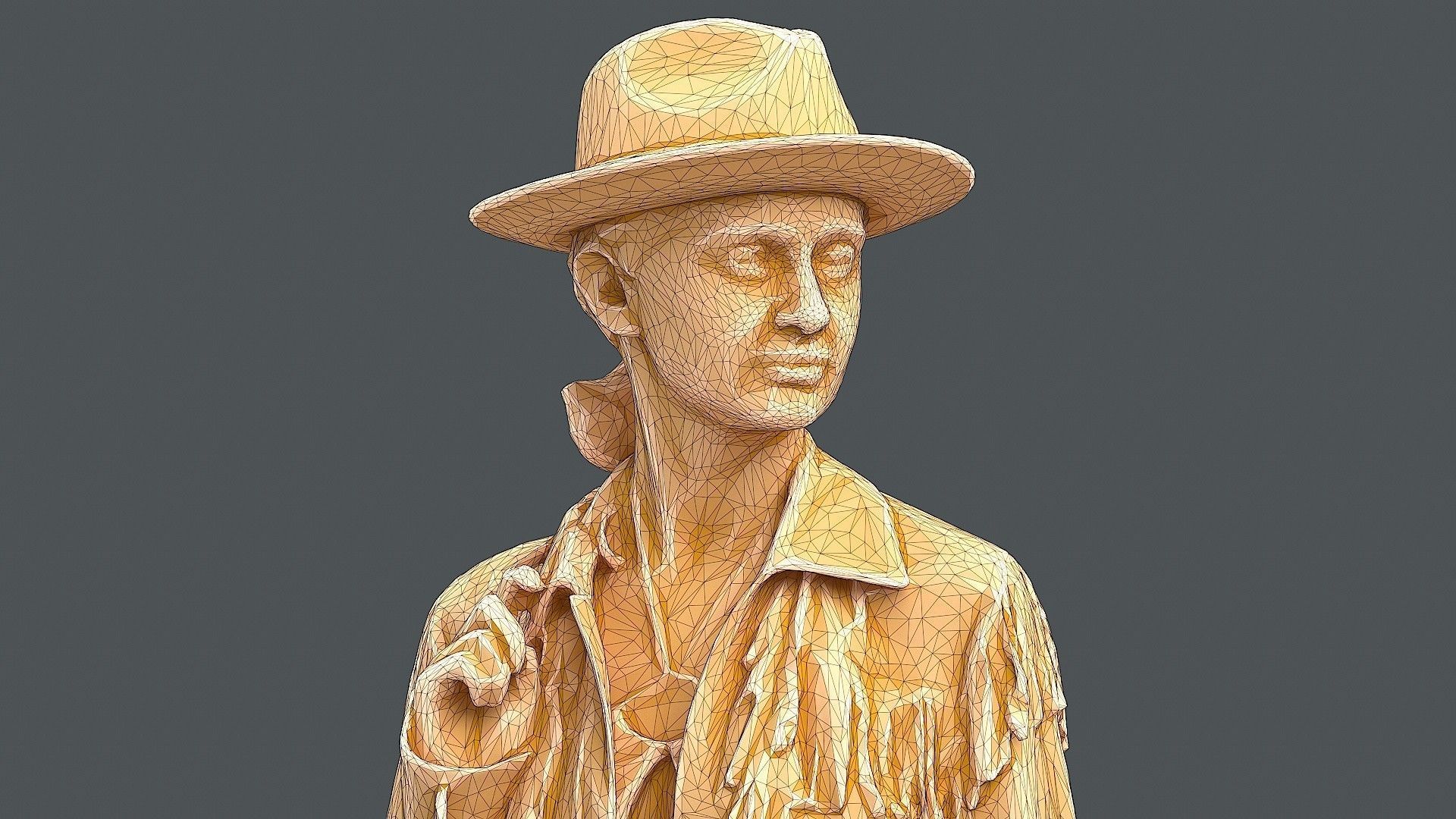 Fringe Charm Urban Cowboy Style Girl 3D model_9