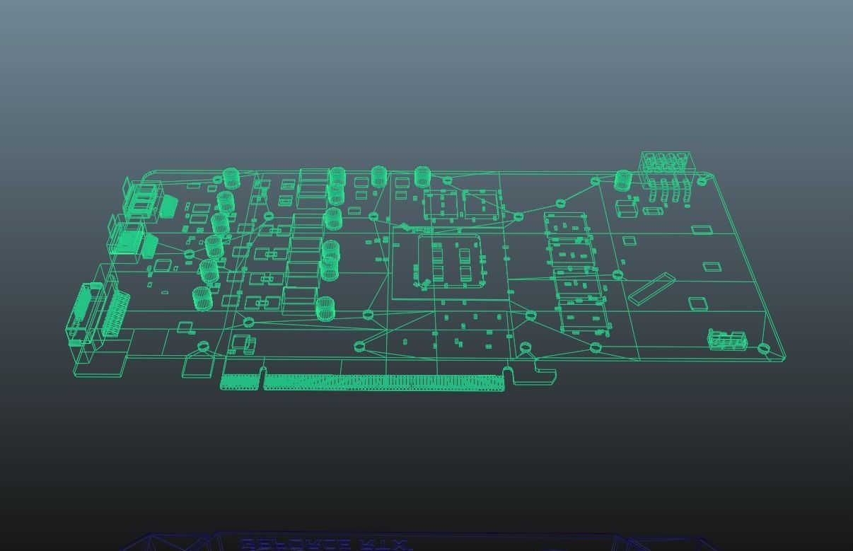Galax NVIDIA RTX 2060 Graphics card Free low-poly 3D model_2