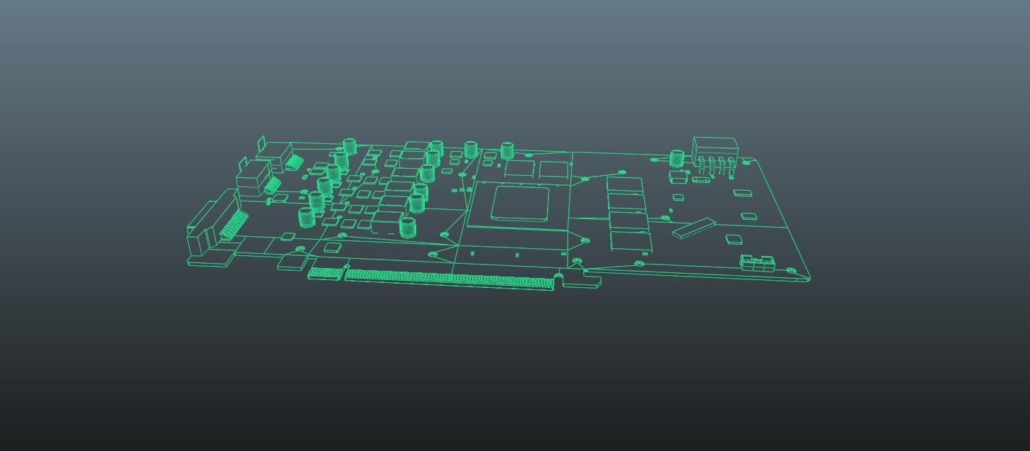 Galax NVIDIA RTX 2060 Graphics card Free low-poly 3D model_8