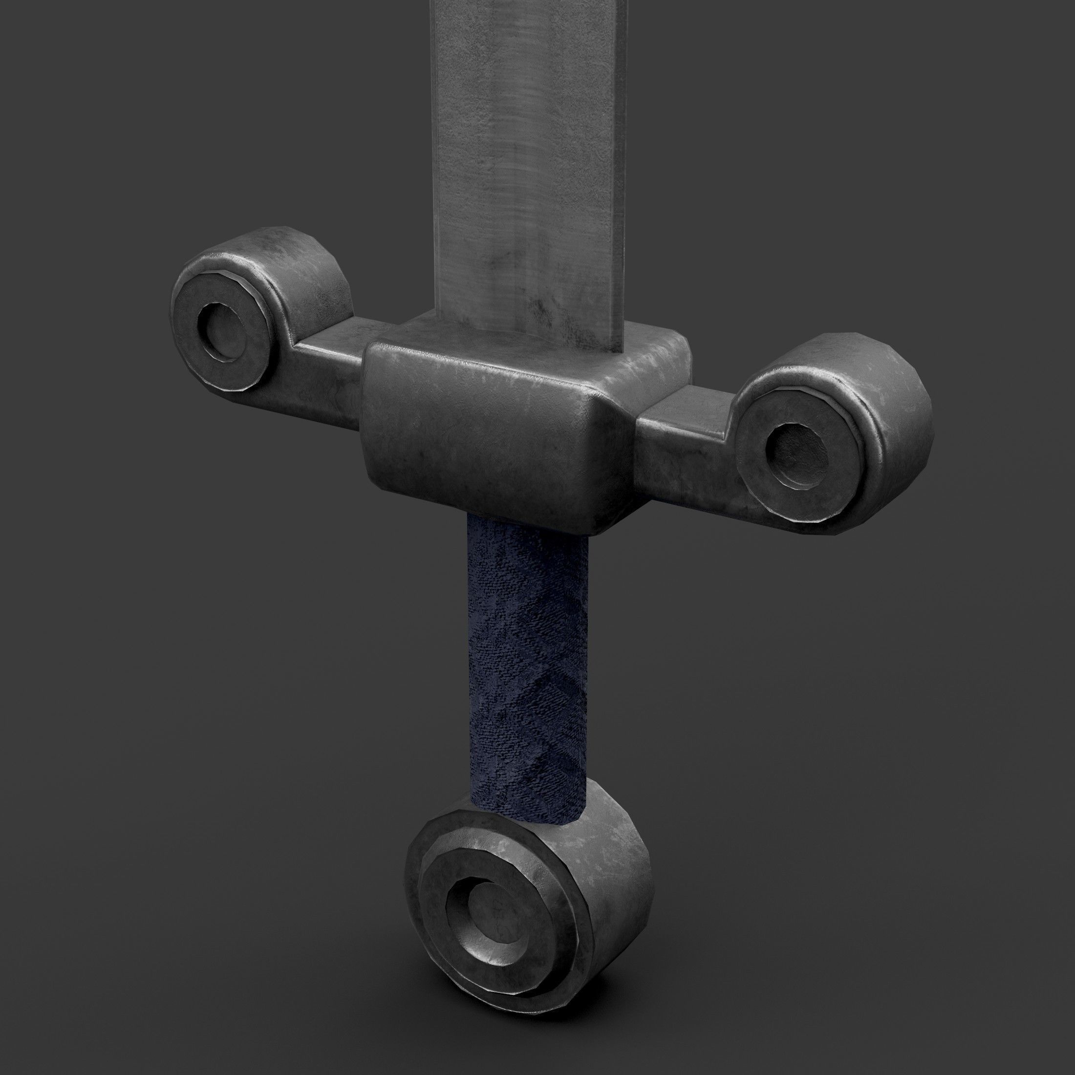 Diablo Inspired Blade - One handed Sword Low-poly 3D model_6
