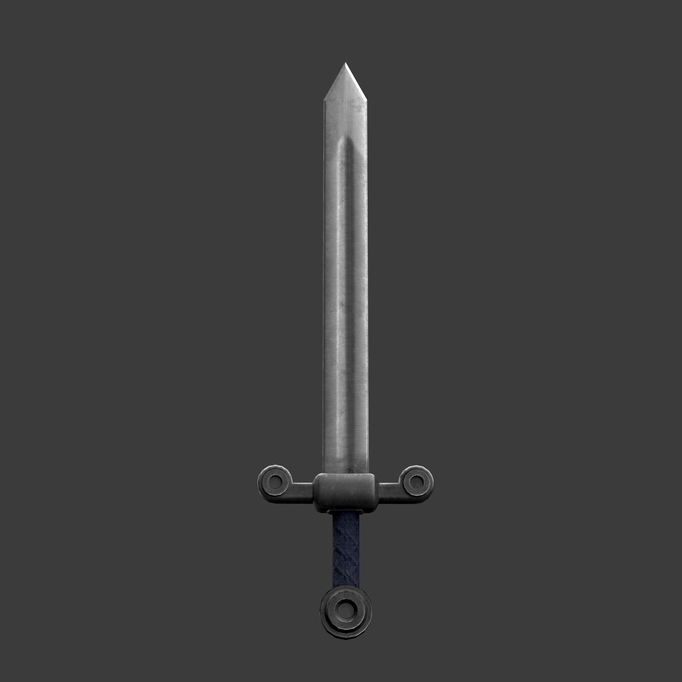 Diablo Inspired Blade - One handed Sword Low-poly 3D model_2