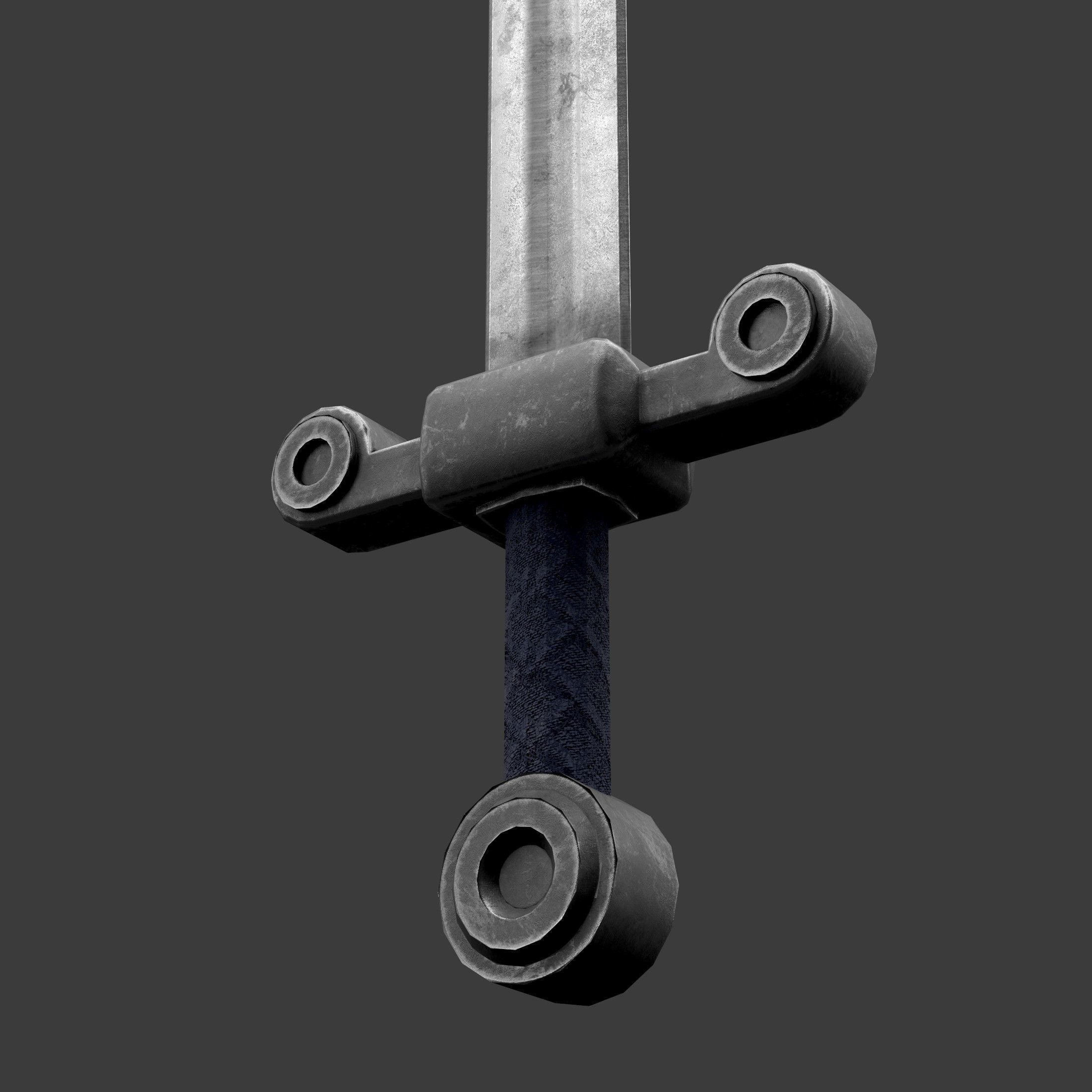 Diablo Inspired Blade - One handed Sword Low-poly 3D model_5