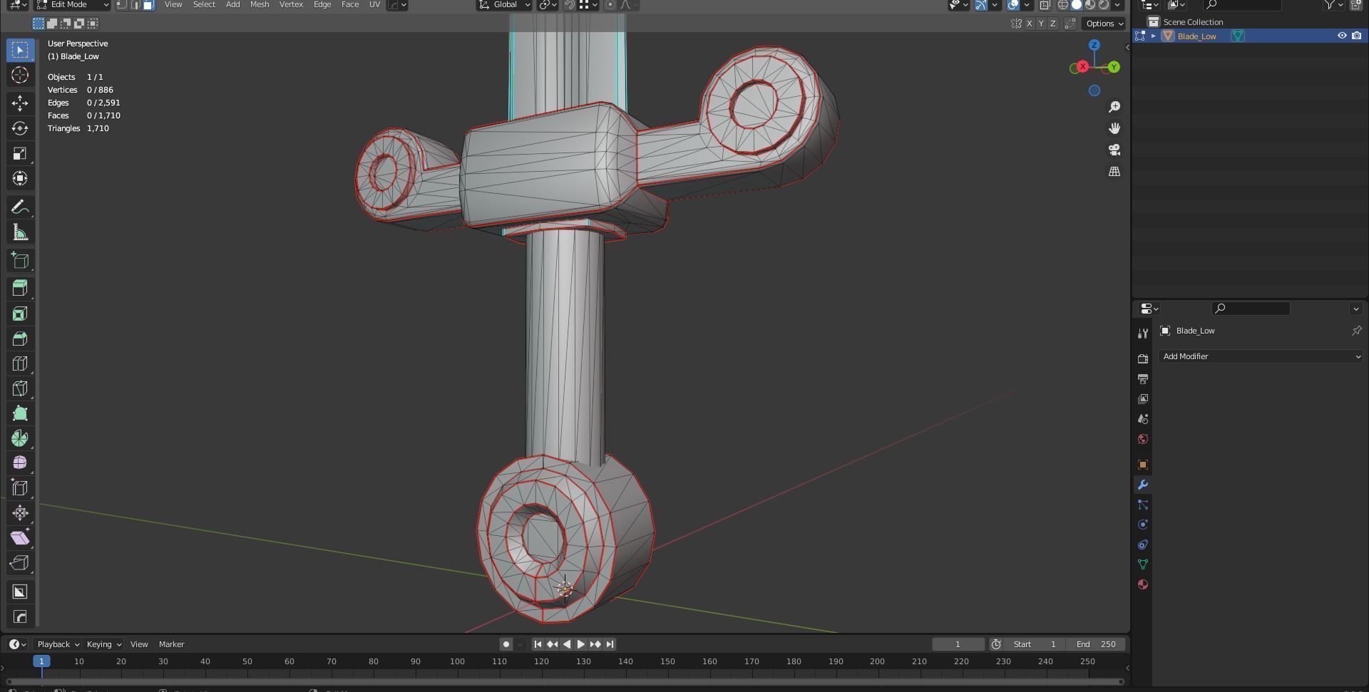 Diablo Inspired Blade - One handed Sword Low-poly 3D model_10
