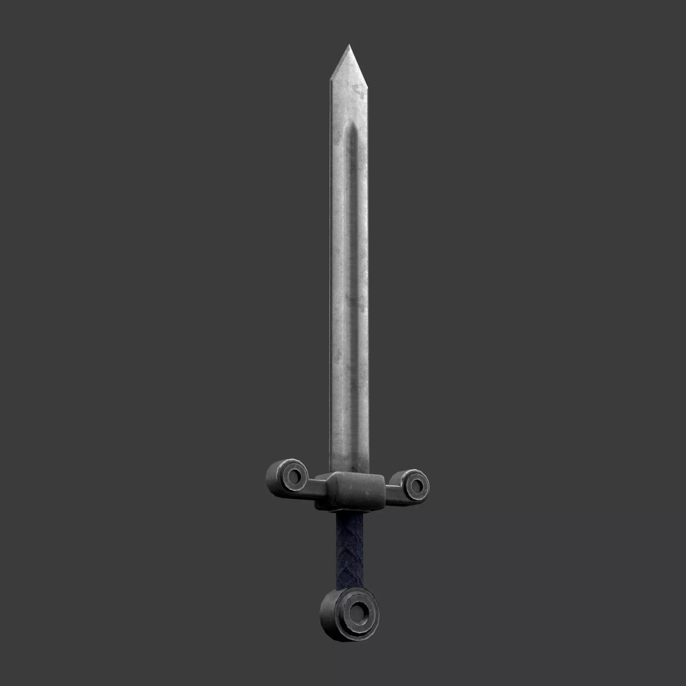 Diablo Inspired Blade - One handed Sword Low-poly 3D model_0
