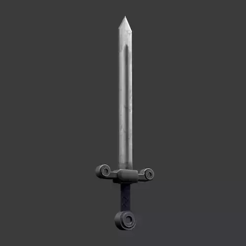 Diablo Inspired Blade - One handed Sword Low-poly 3D model