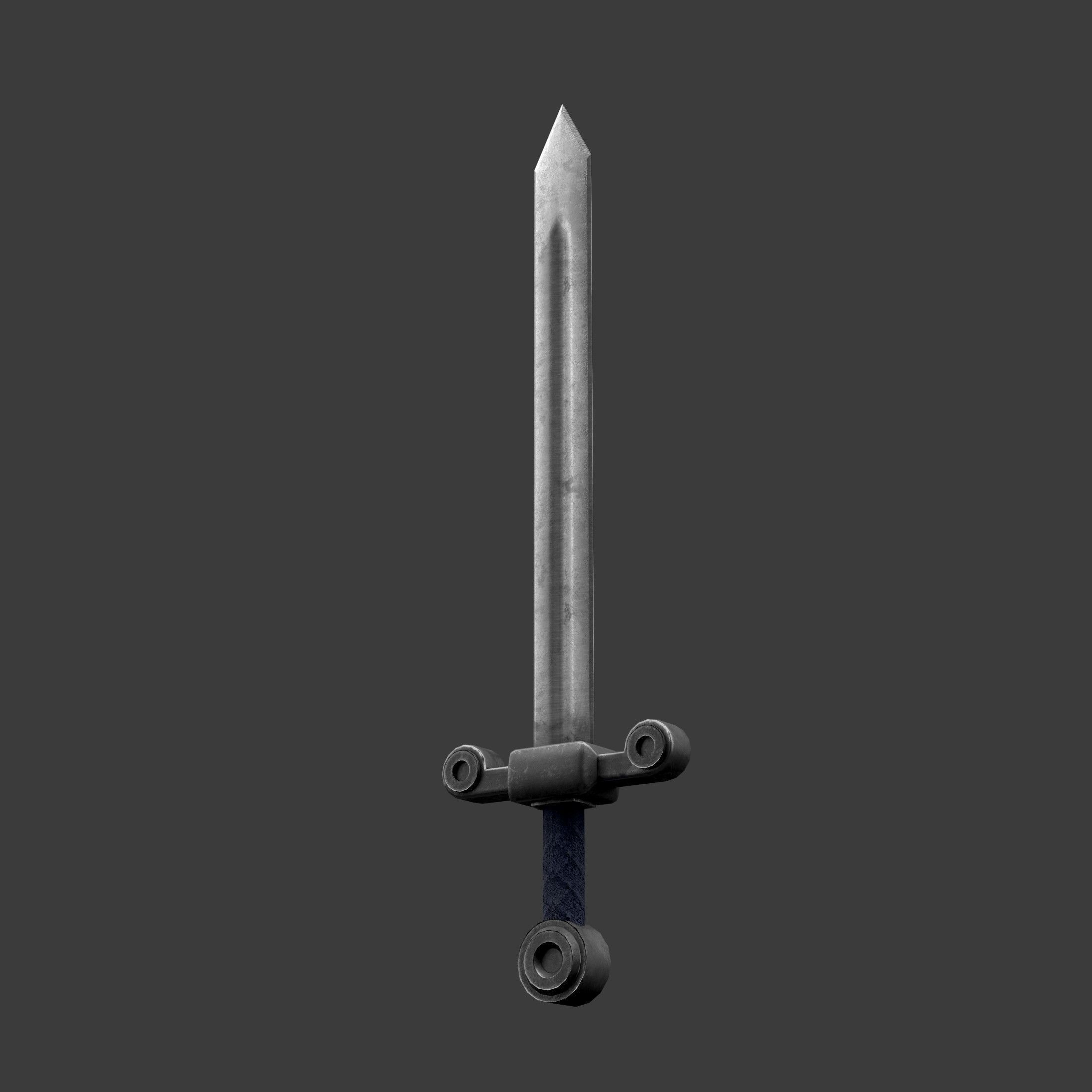 Diablo Inspired Blade - One handed Sword Low-poly 3D model_3