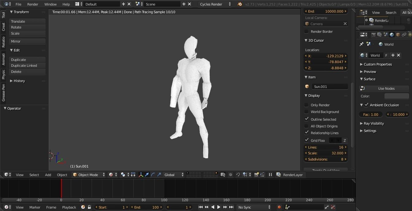 Robot human body Free low-poly 3D model_0