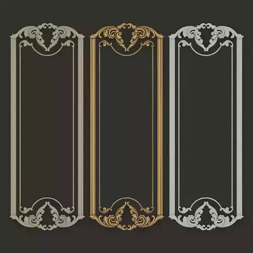 ornament frame with three diffrent material 