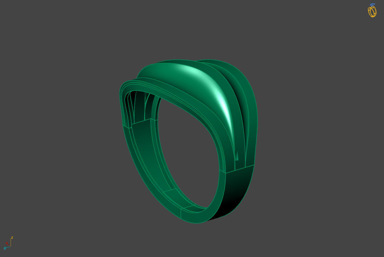 Plain Ring Women Ready STL 3DM Models Womens Rings 3D models 3D print model_2