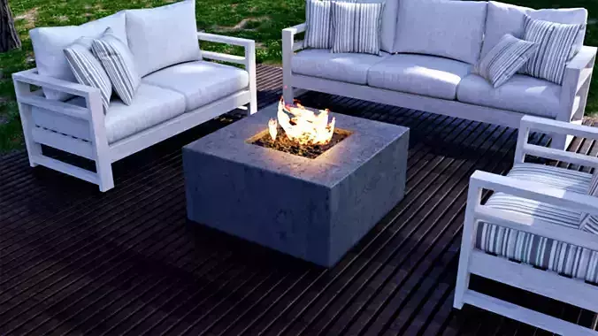 Stone and concrete bonfire