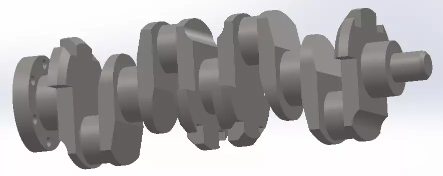Crankshaft MTZ Bolgar 3D print model_0