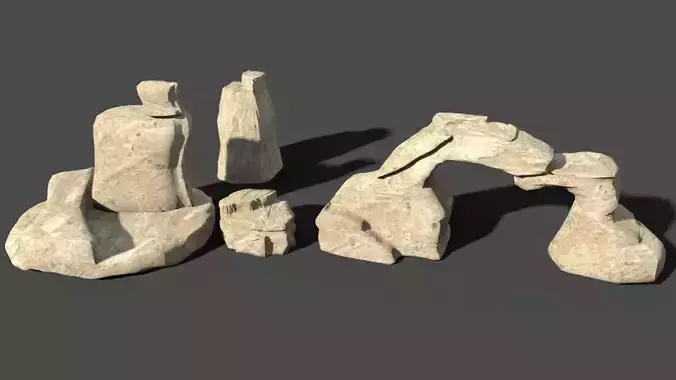 desert cliff rock set landscape printable