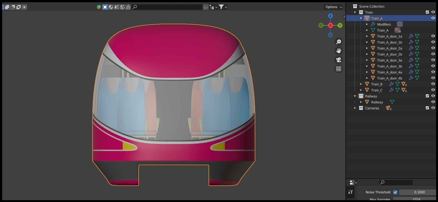Future monorail train 2023 III 3D model_18