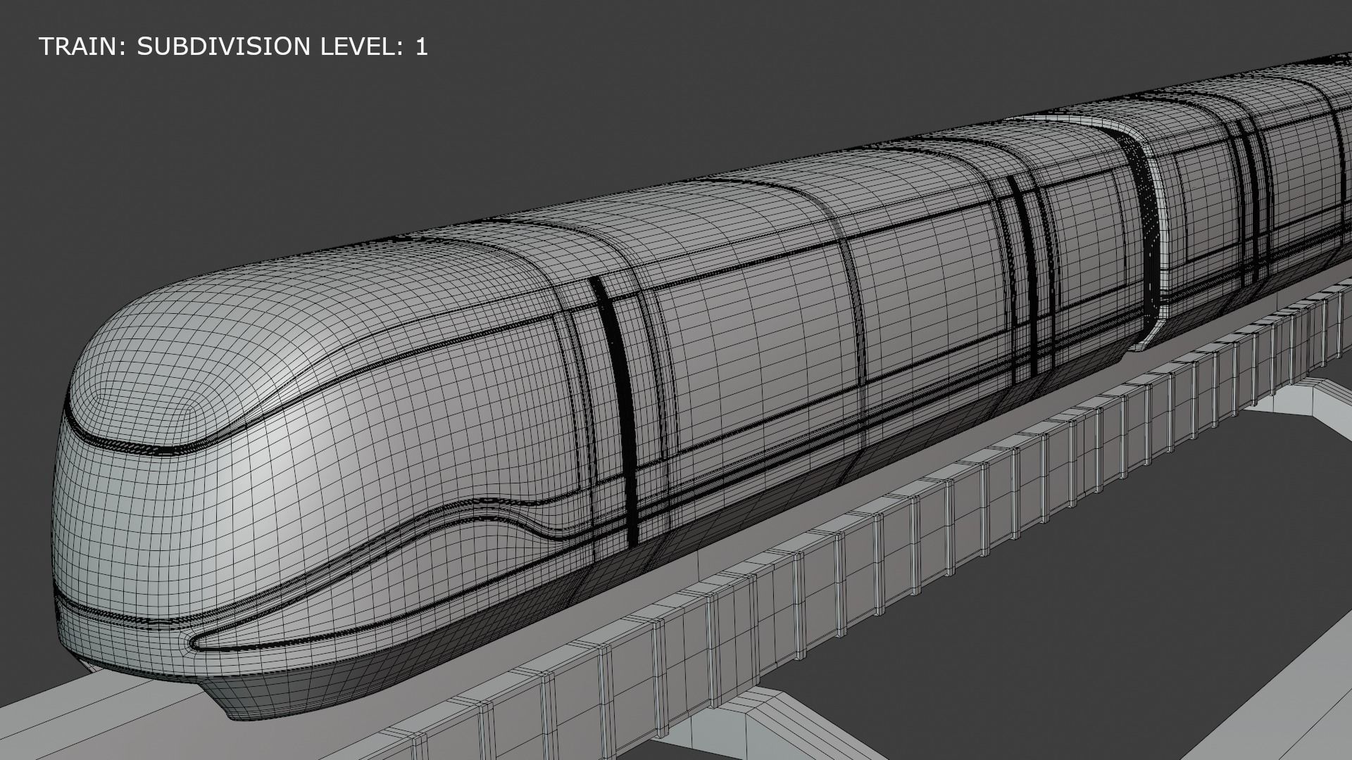 Future monorail train 2023 III 3D model_10