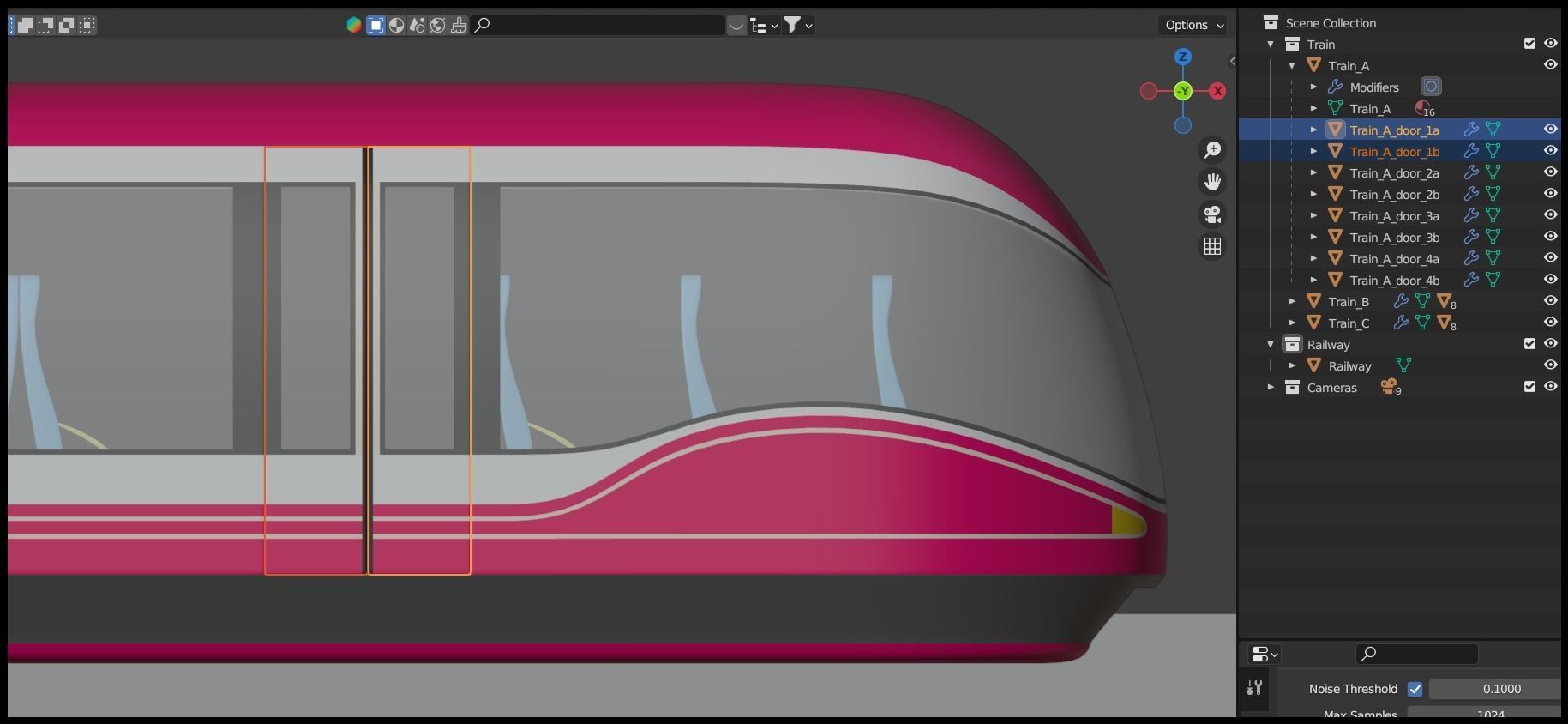 Future monorail train 2023 III 3D model_19