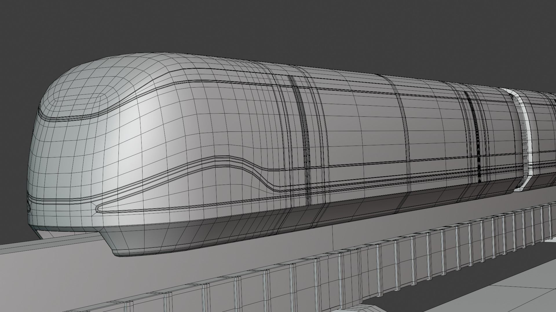 Future monorail train 2023 III 3D model_5