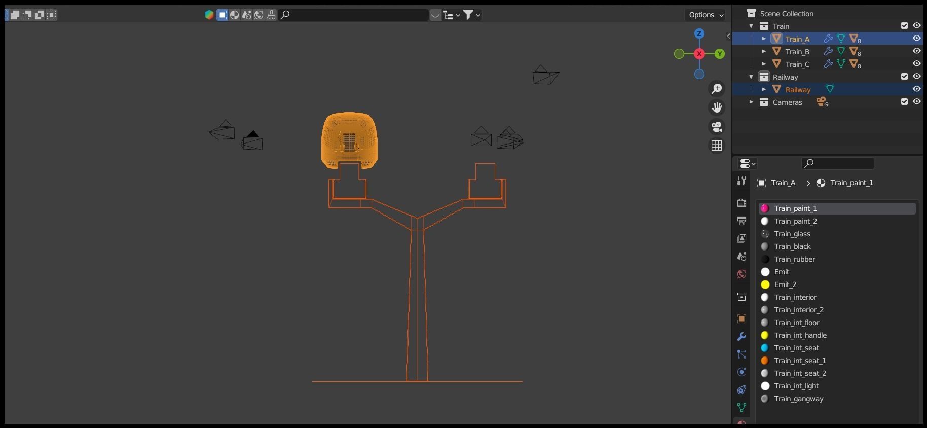 Future monorail train 2023 III 3D model_22