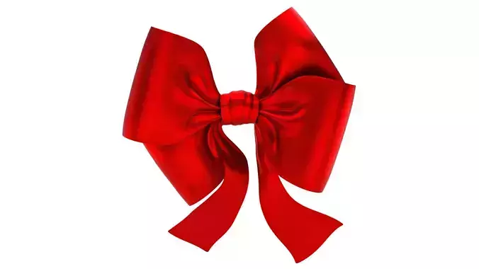 Ribbon Bow realistic 3D model
