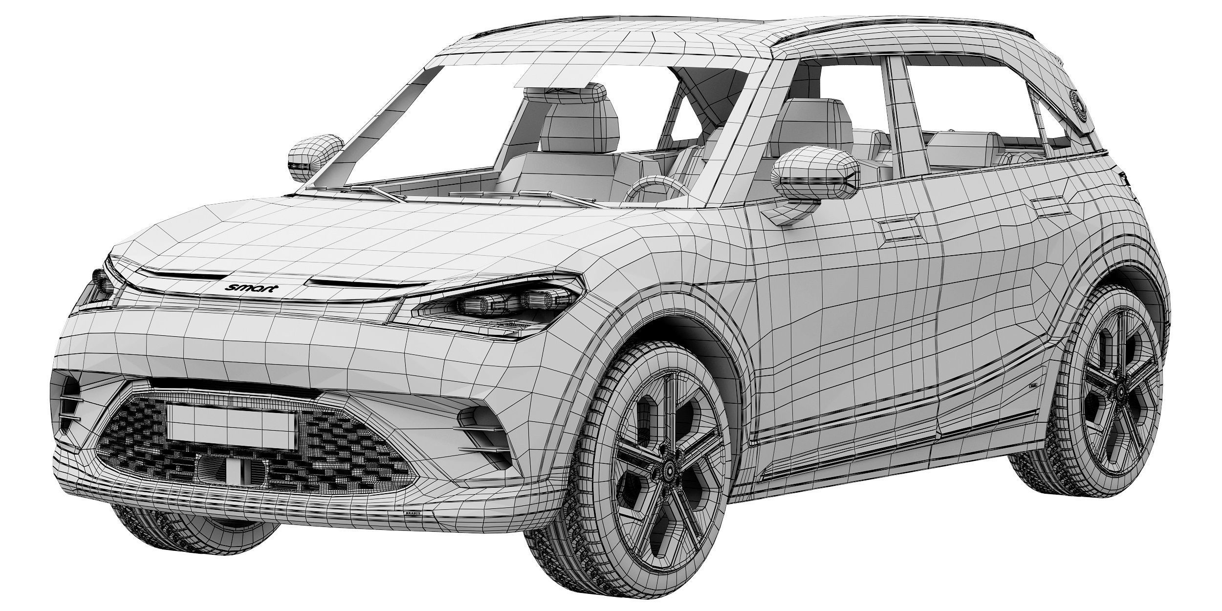 Smart 1 Brabus 3D model_13