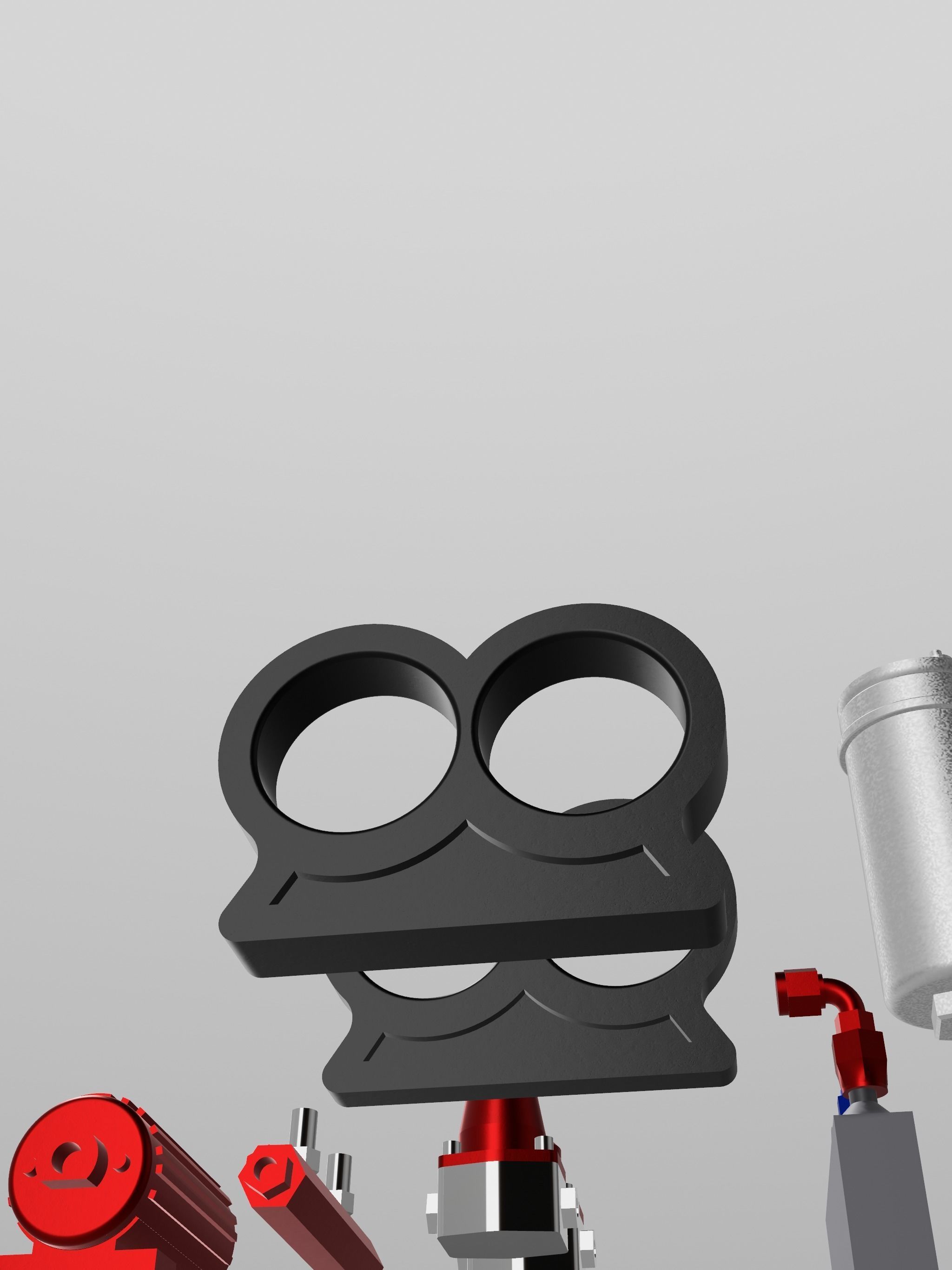 12 Piece Fuel system set AN fittings fuel pumps fuel regulators 3D print model_5