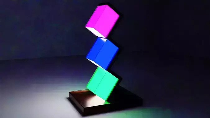 Beautiful Ornamental Minimalist Standing Lamp 3D model