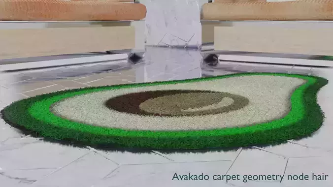 Avacado type carpet - rug 3D