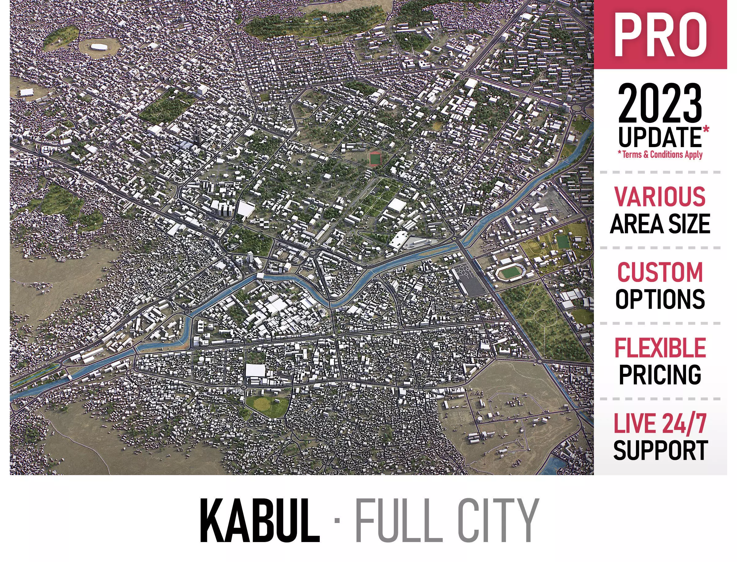 Kabul Low-poly 3D model