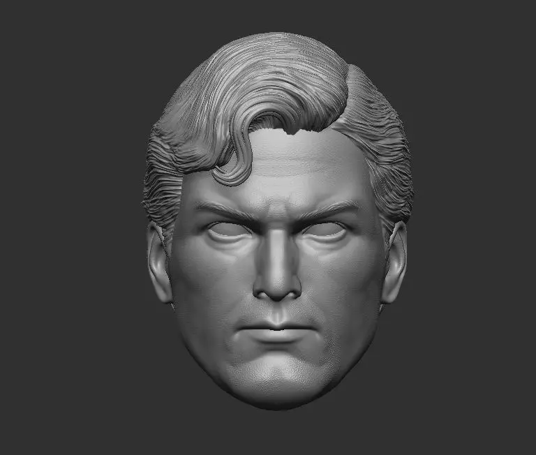 Superman Christopher Reeves - Head for Action Figures 3D print model_0