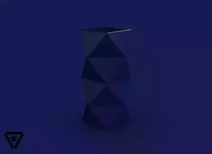 64 Facet Origami Geometric Bonsai Vase  V7 Asuka