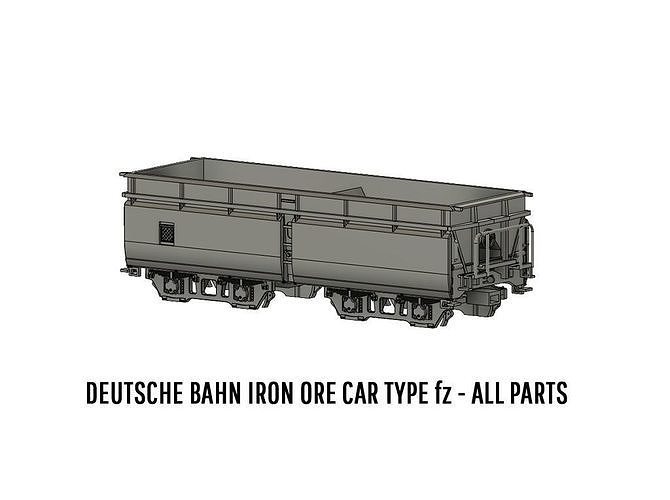 ROLLS-0012 German State Railways Hopper car 00tz 44 H0-scale 3D print model 6