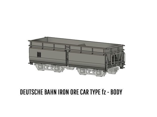 ROLLS-0012 German State Railways Hopper car 00tz 44 H0-scale 3D print model 7