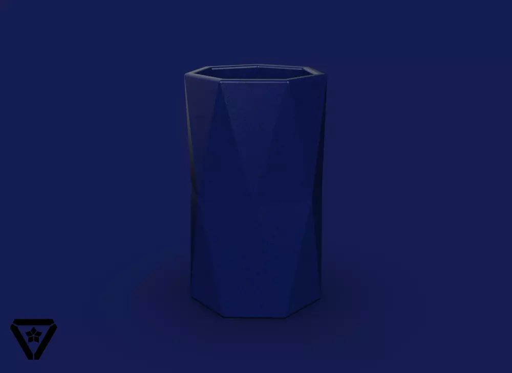 72 Facet Origami Geometric Planter Pot V15 Kryssell 3D print model_0