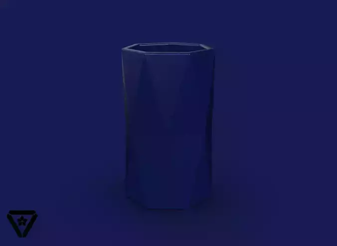 72 Facet Origami Geometric Planter Pot  V15  Kryssell