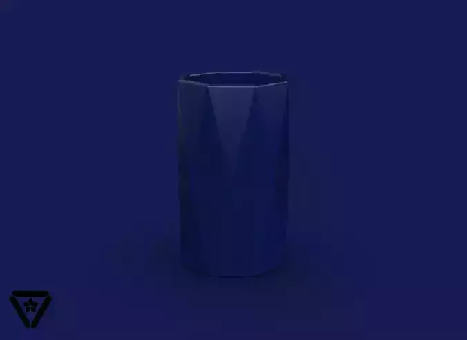 73 Facet Origami Geometric Planter Pot V16  Sania