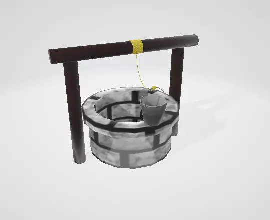 Well Simple low poly Free 3D model_0