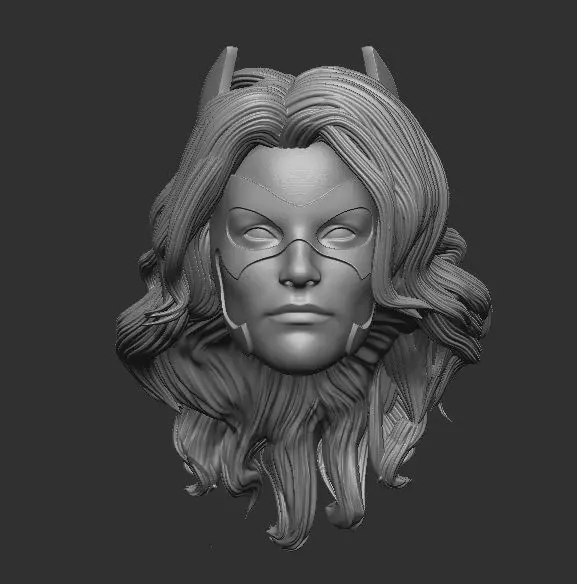 The Huntress - Head for Action Figures 3D print model_0