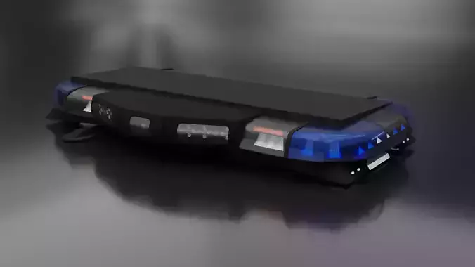 Federal Signal Trafic Storm with camera Lightbar Low-poly 3D model