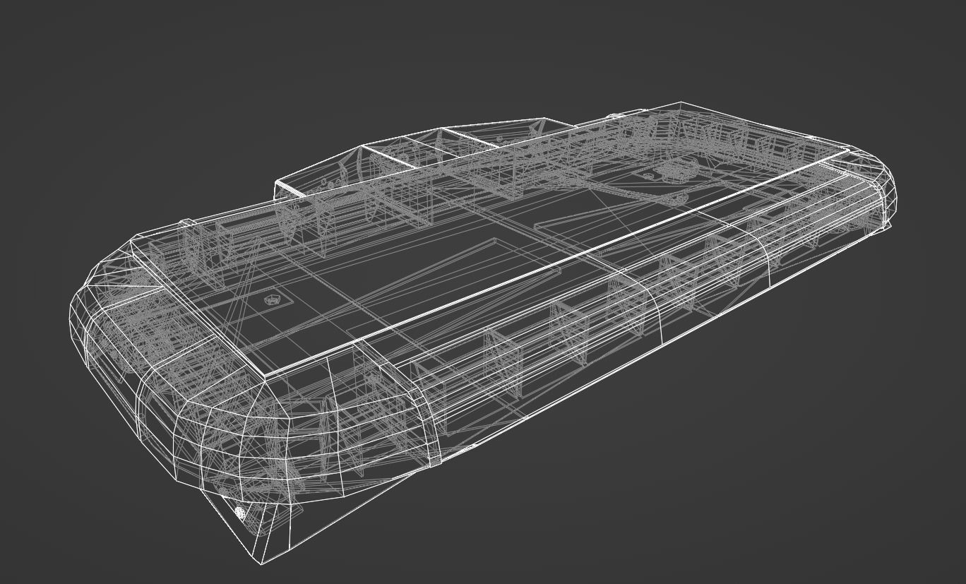 Federal Signal Trafic Storm with camera Lightbar Low-poly 3D model_5