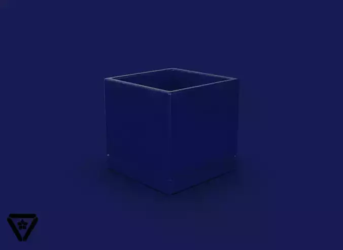 75 Cube Platonic Solid Geometric Planter Vase V3  Midori