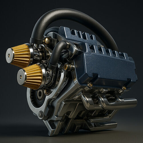 V6 Engine Mechanical 3D Model  CAD Accurate 3D model