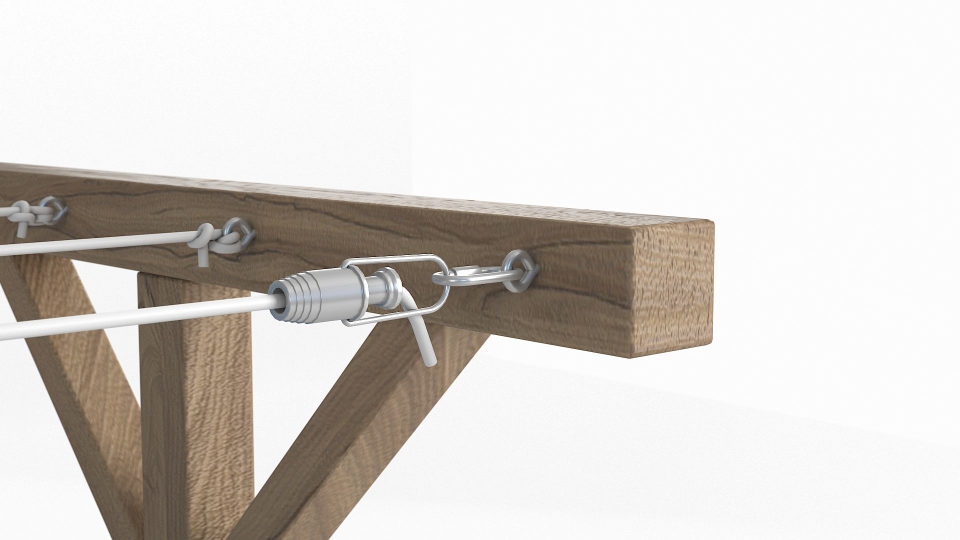 Clothes Line Low-poly 3D model_21