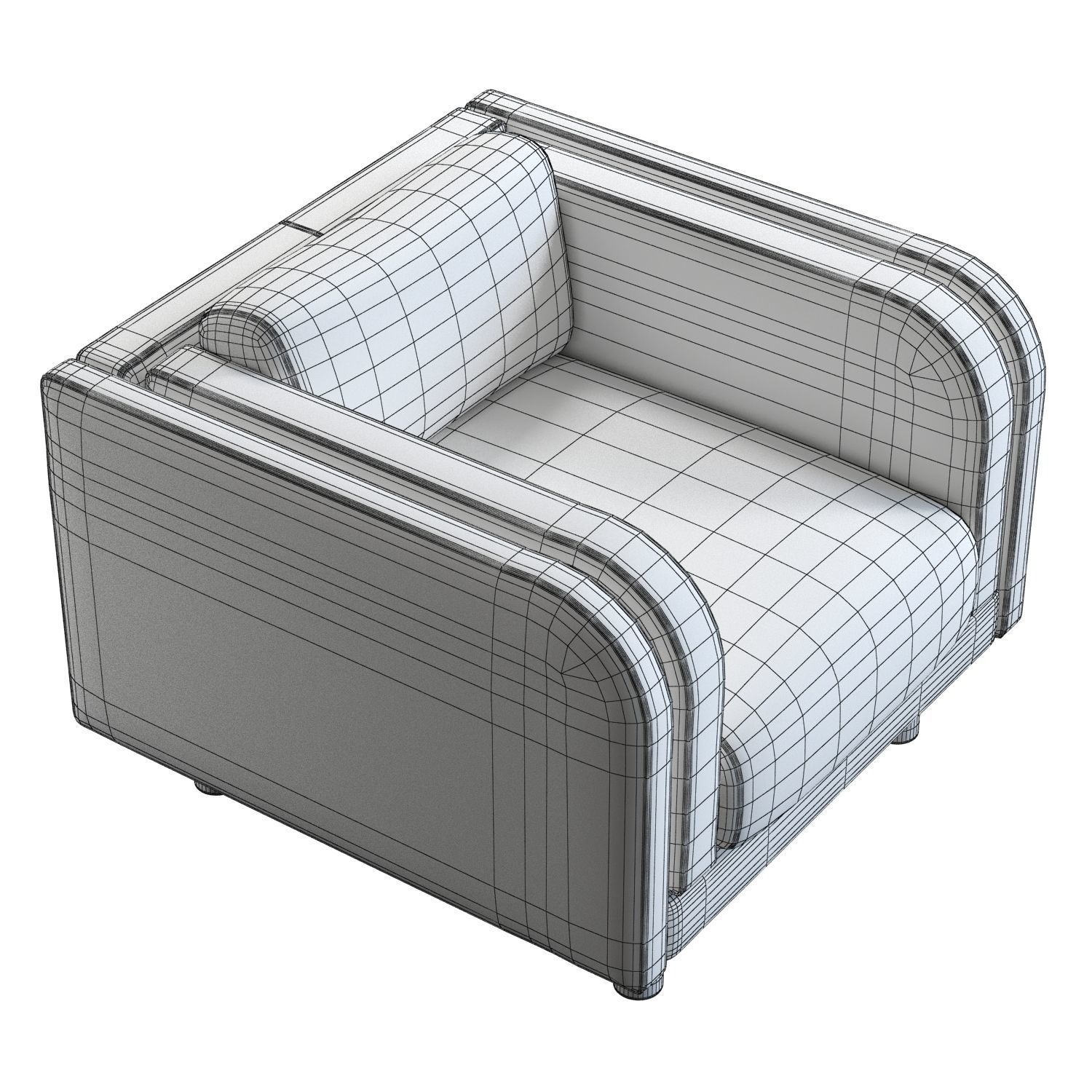 Crate and Barrel Pershing Armchair 3D model_6