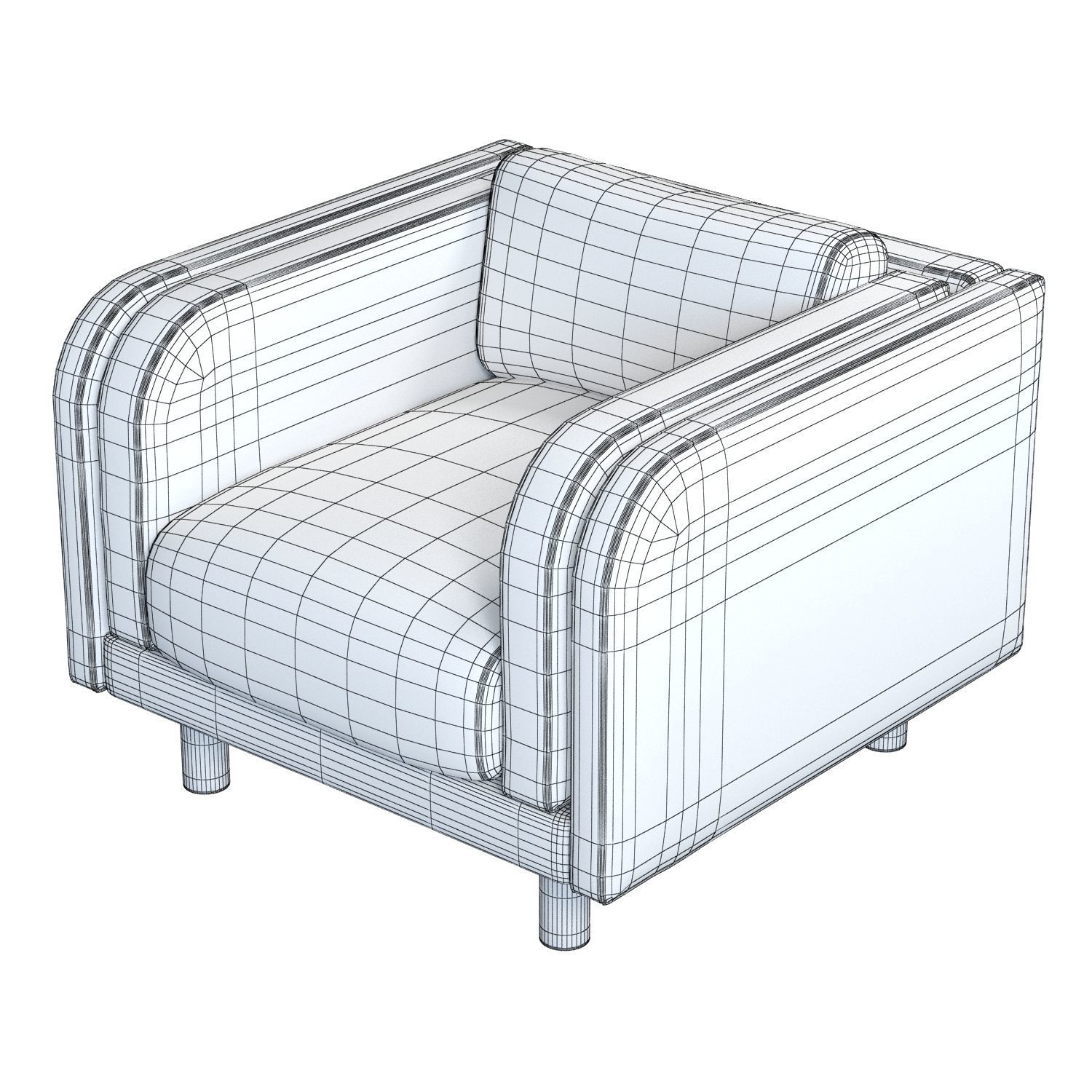 Crate and Barrel Pershing Armchair 3D model_8