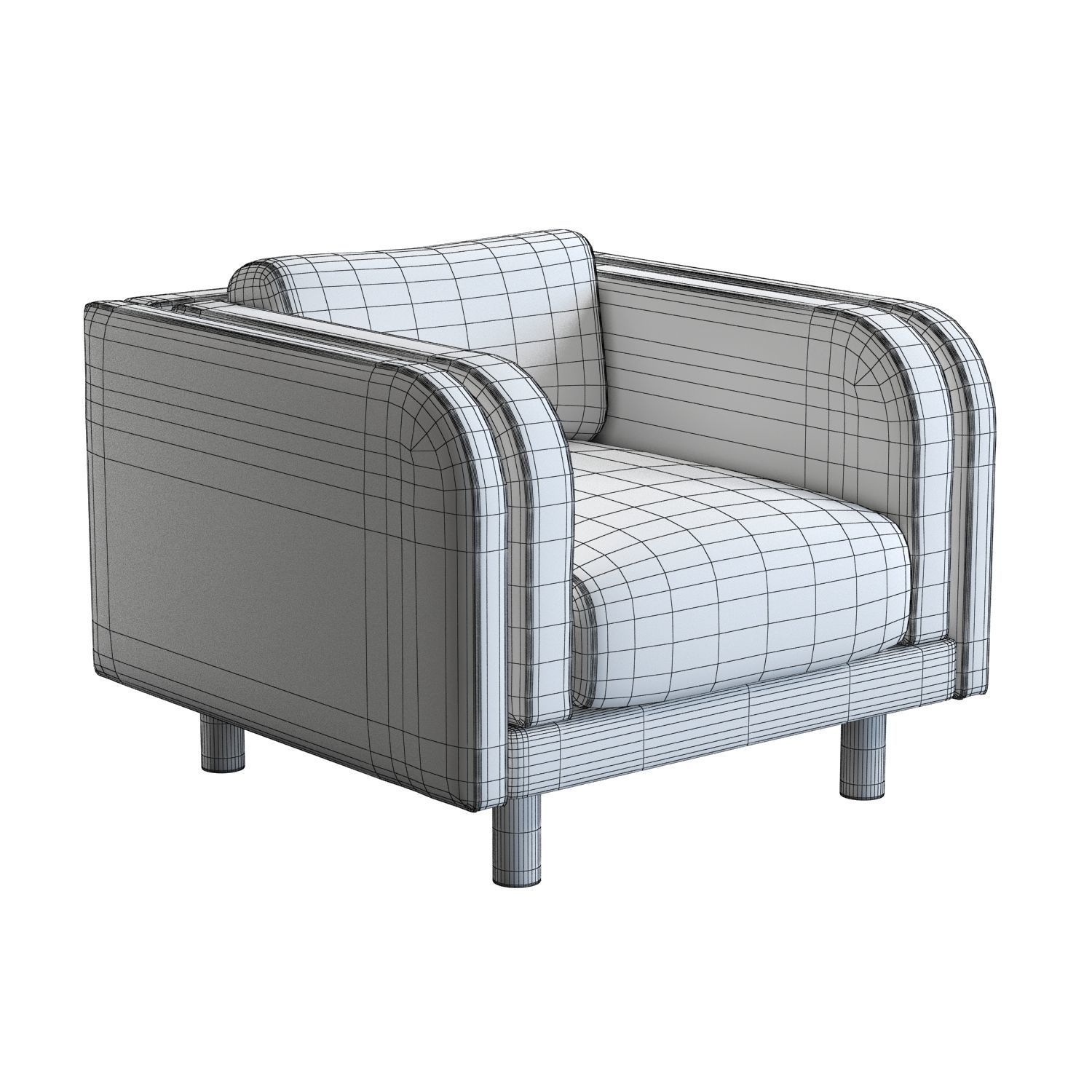 Crate and Barrel Pershing Armchair 3D model_5
