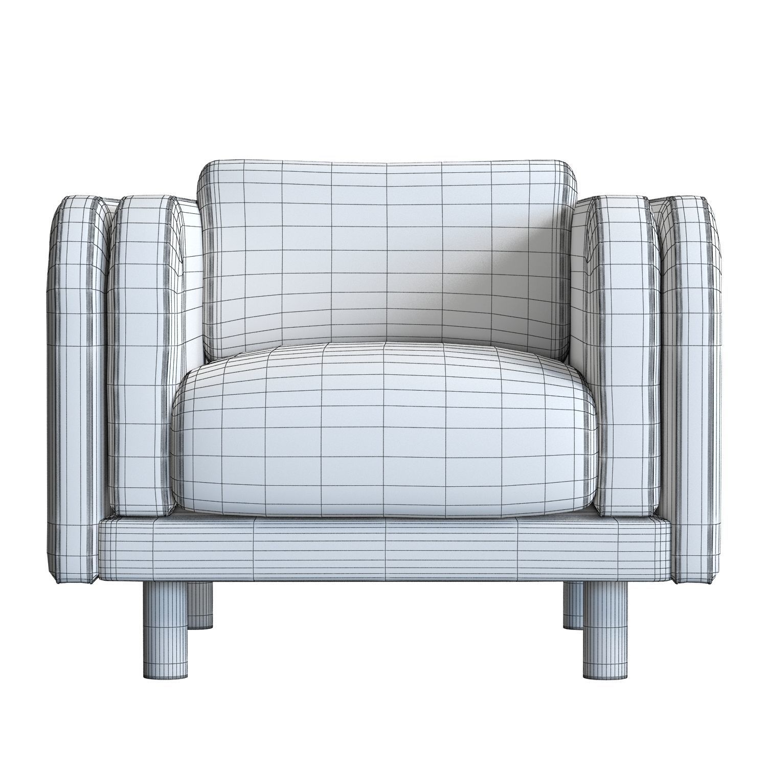 Crate and Barrel Pershing Armchair 3D model_7