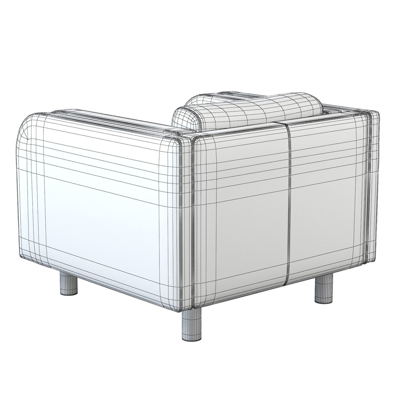 Crate and Barrel Pershing Armchair 3D model_9