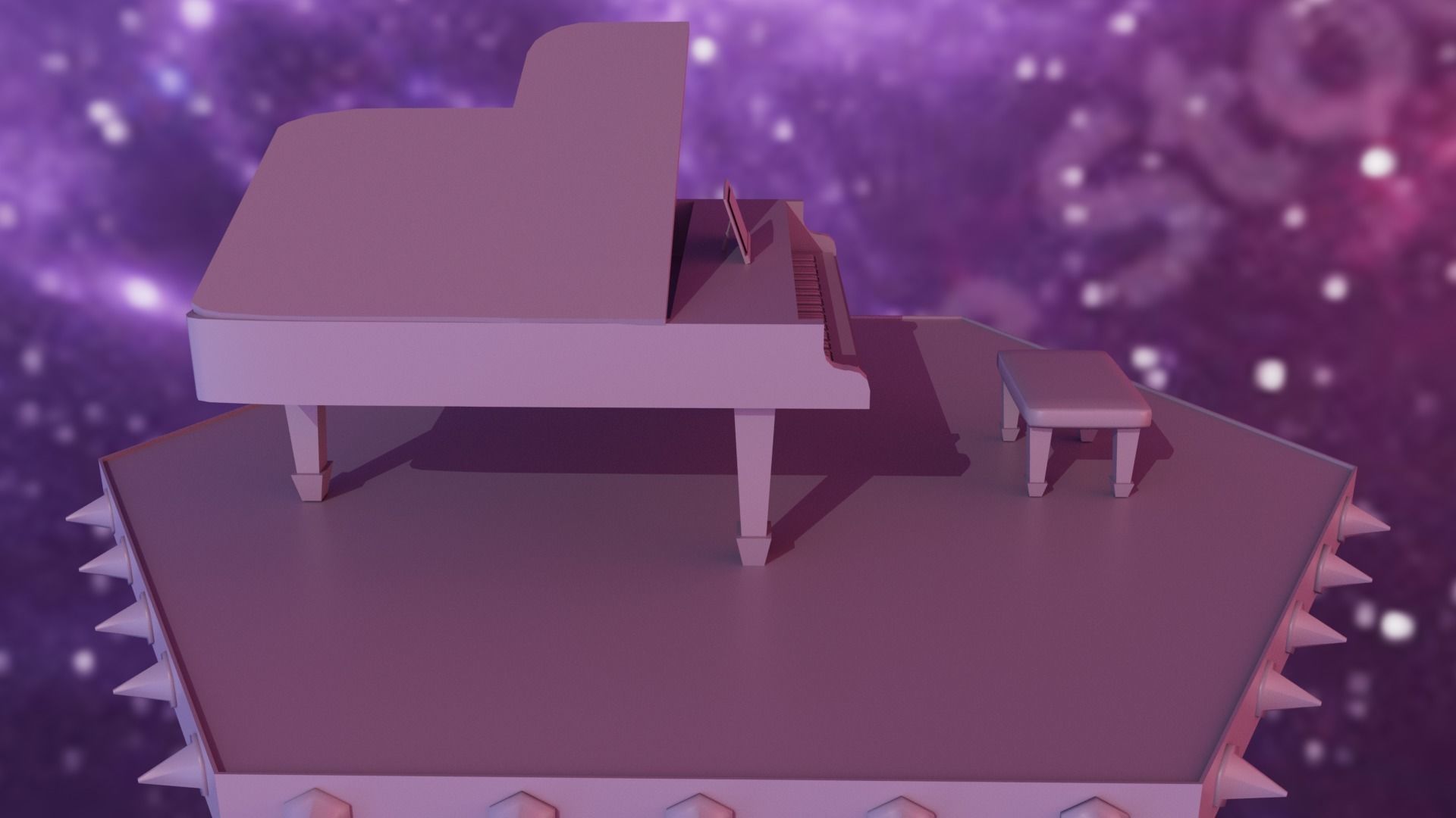 Piano Low-poly 3D model_37