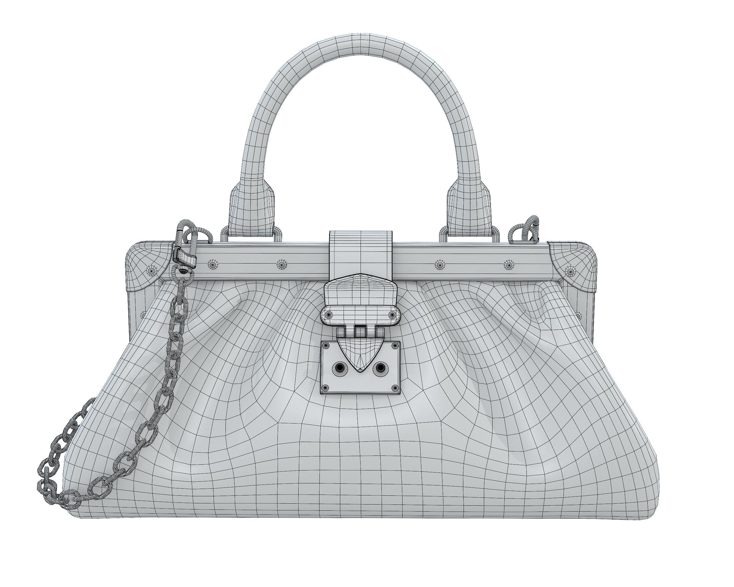 Louis Vuitton Monogram Clutch 3D Model Collection_18