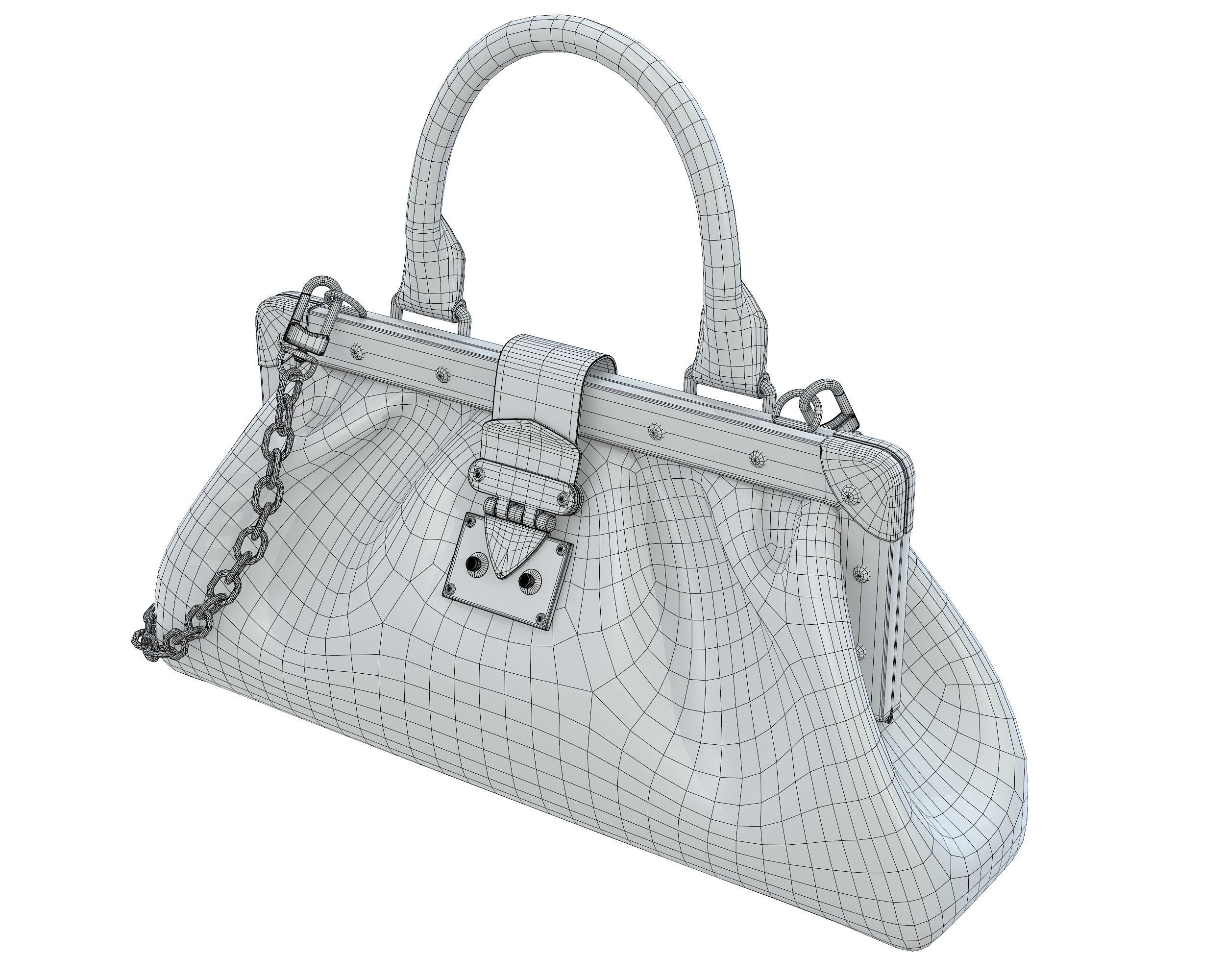 Louis Vuitton Monogram Clutch 3D Model Collection_19